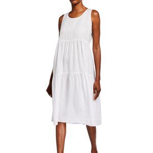 Eileen Fisher Organic linen dress WHITE  - New without Tags NWOT C$145
